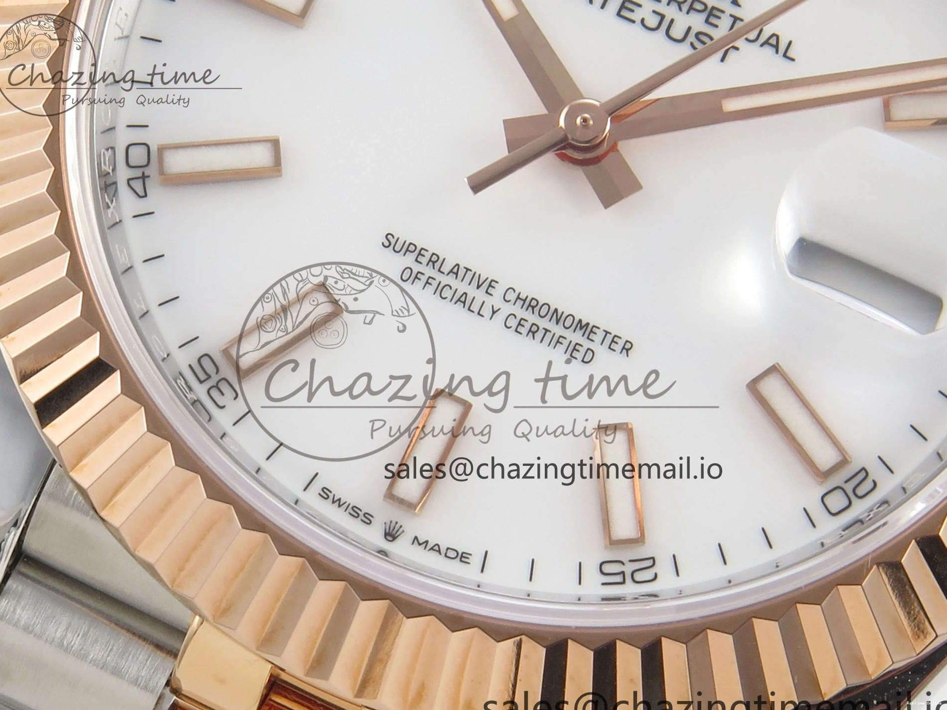 0520 DateJust 41 126331 SS RG ARF 1:1 Best Edition White Stick Dial on Jubilee Bracelet SH3235 (Weighted) StreetReady 199